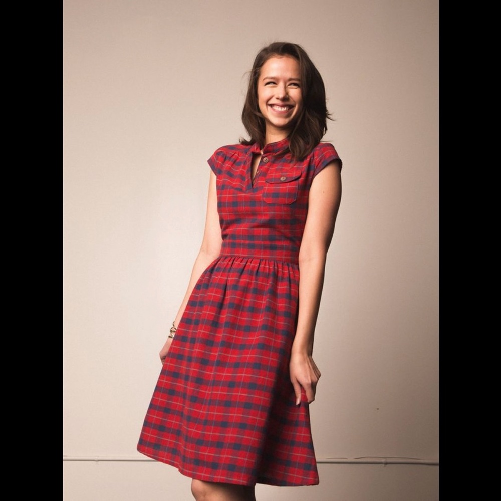 Size S Plaid Mata Traders Dress